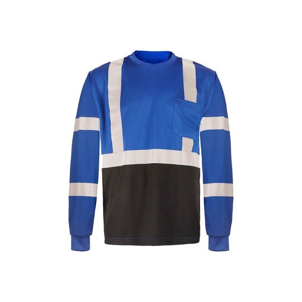 Gss Safety GSS Safety NON-ANSI Multi Color Long Sleeve Safety T-shirt with Black Bottom-Blue-MD 5133-MD - main